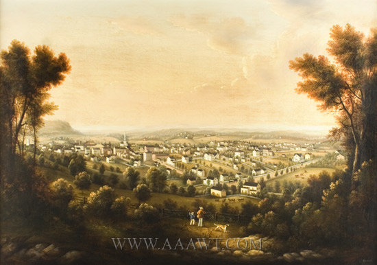 EDWARD KRANICK, A Man, Boy, and Dog Overlooking the View of Morristown NJ
Morristown, New Jersey
1852, entire view